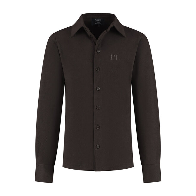 Blouse Lucas donkerbruin