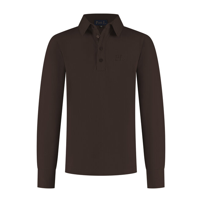 Poloshirt Jos donkerbruin