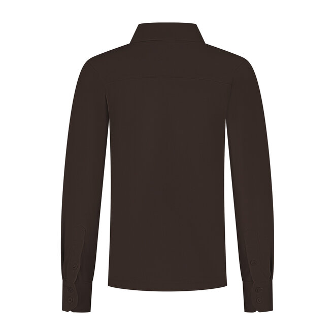 Poloshirt Jos donkerbruin