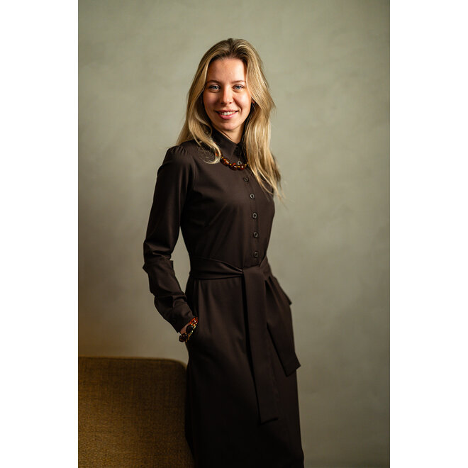 Jurk Floor donkerbruin