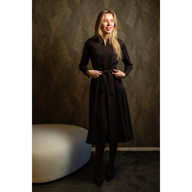 Jurk Mayah donkerbruin