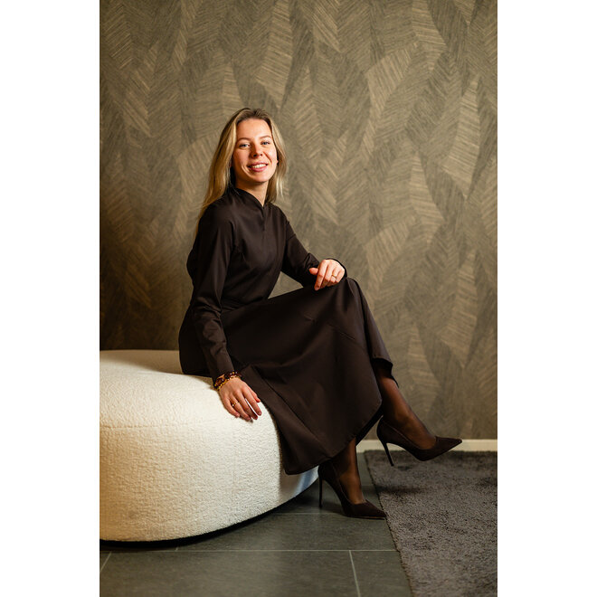 Jurk Mayah donkerbruin