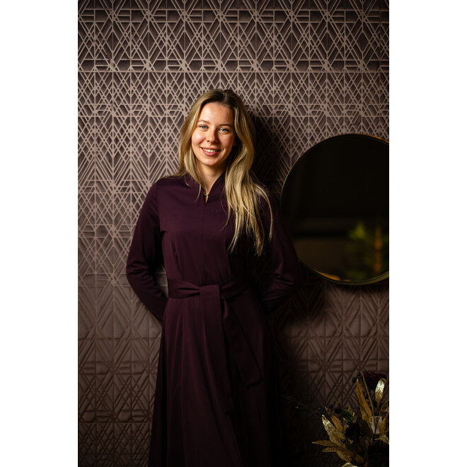 Jurk Mayah aubergine