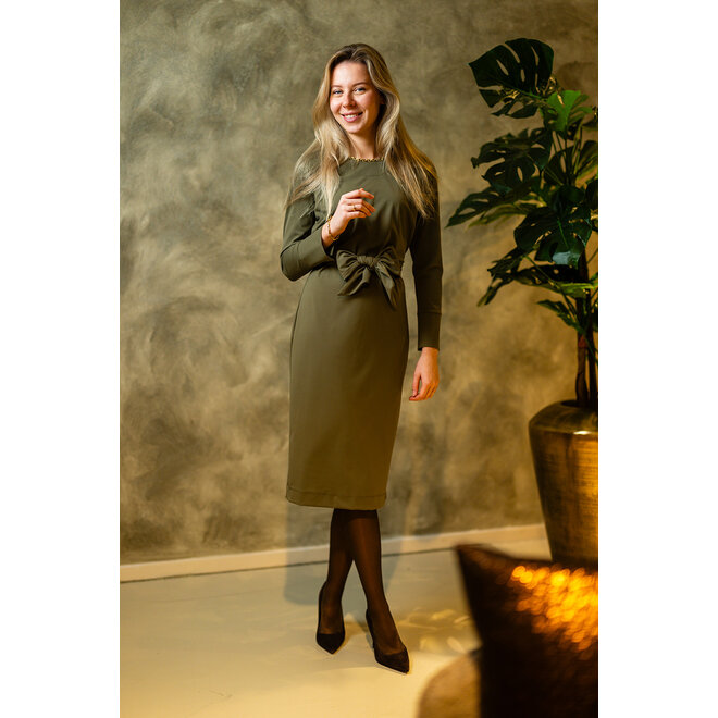 Jurk Doortje olijfgroen