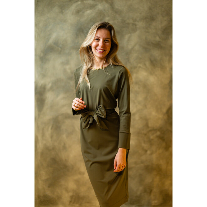 Jurk Doortje olijfgroen