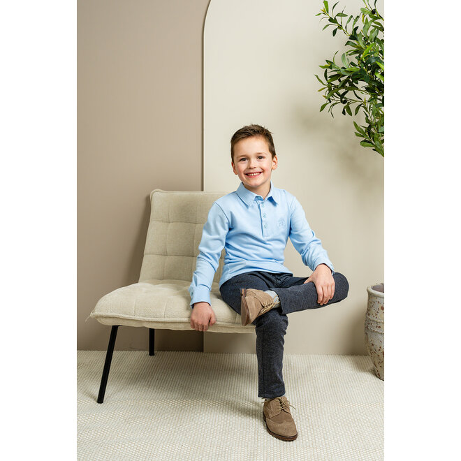 Poloshirt Jos lichtblauw