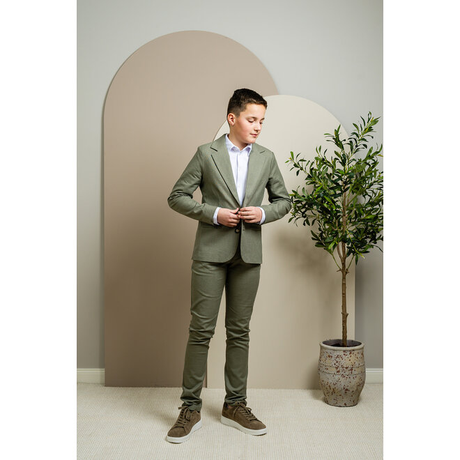 Broek Frank olijfgroen