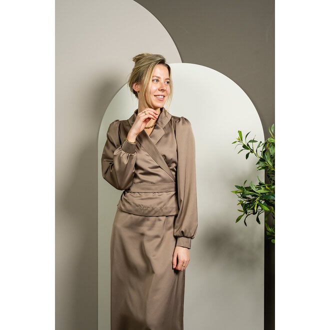 Wikkeltop Irene taupe