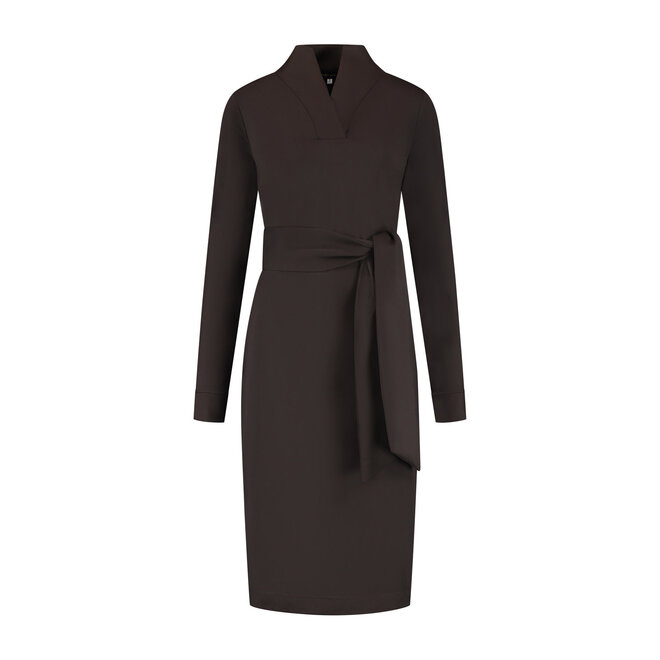 Jurk Mylene donkerbruin