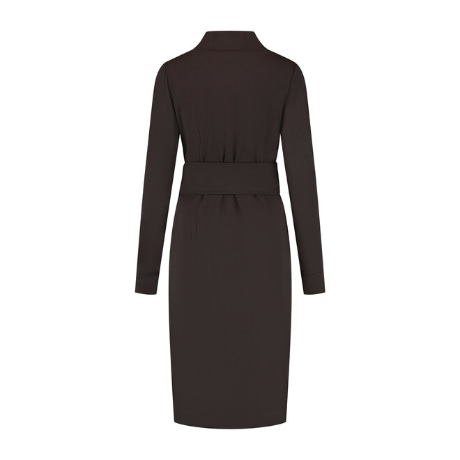 Jurk Mylene donkerbruin