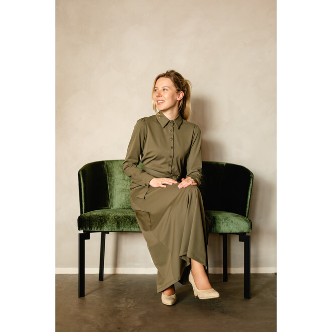 Jurk Floor olijfgroen