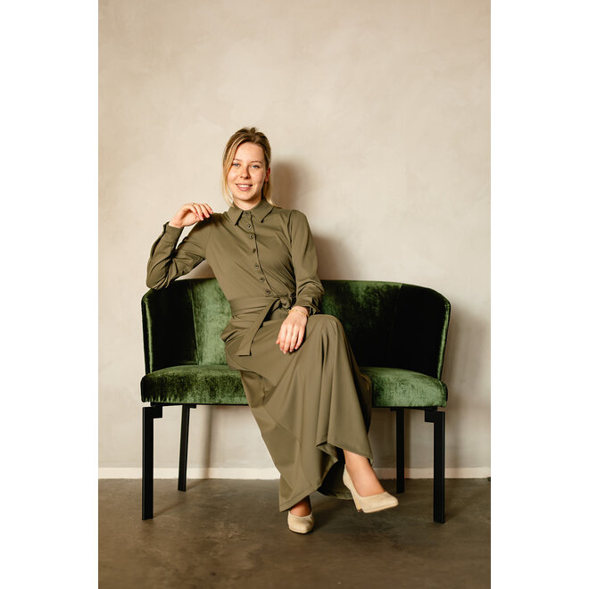 Jurk Floor olijfgroen