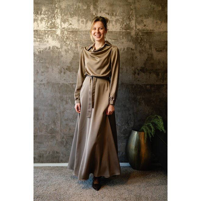 Jurk Lois taupe