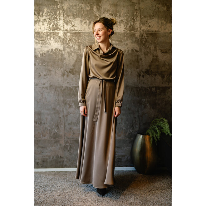 Jurk Lois taupe
