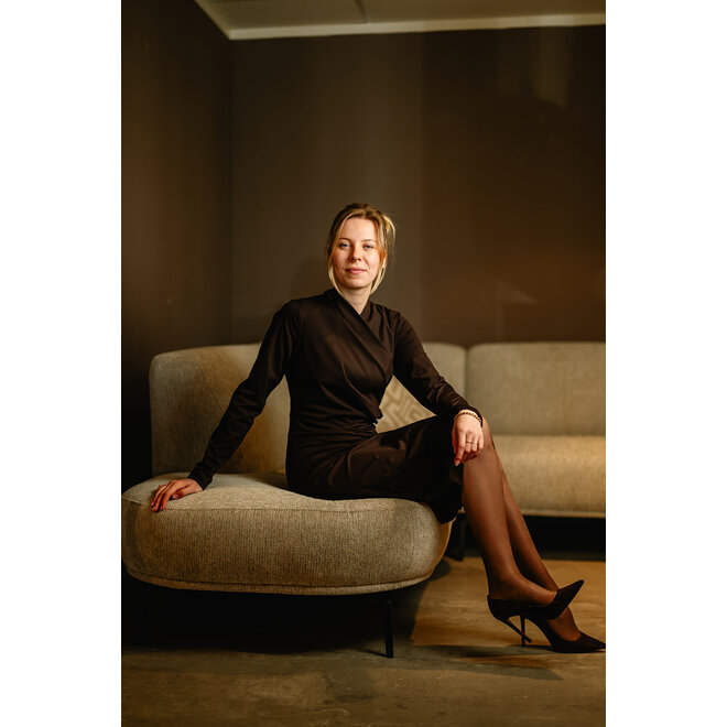 Jurk Manita donkerbruin