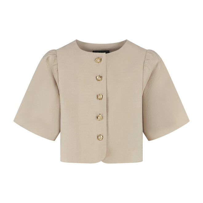 Blouse Geerke donkerzand