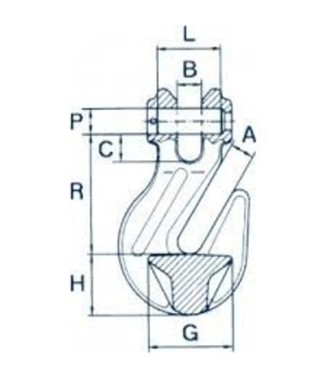 Cartec inkort gaffelhaak grade 80