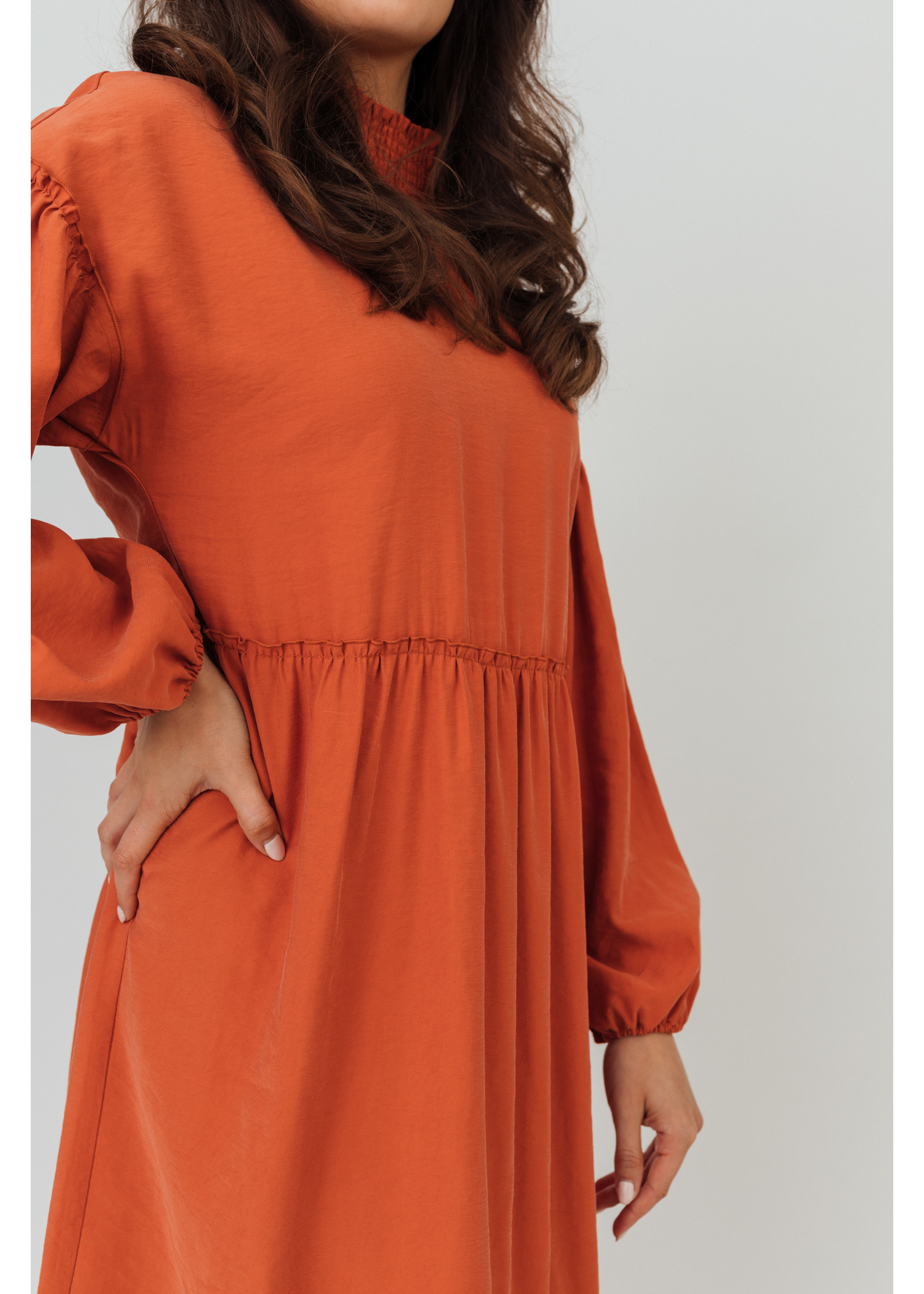 GISÈLE THE LABEL  LOU DRESS WINTER ORANGE