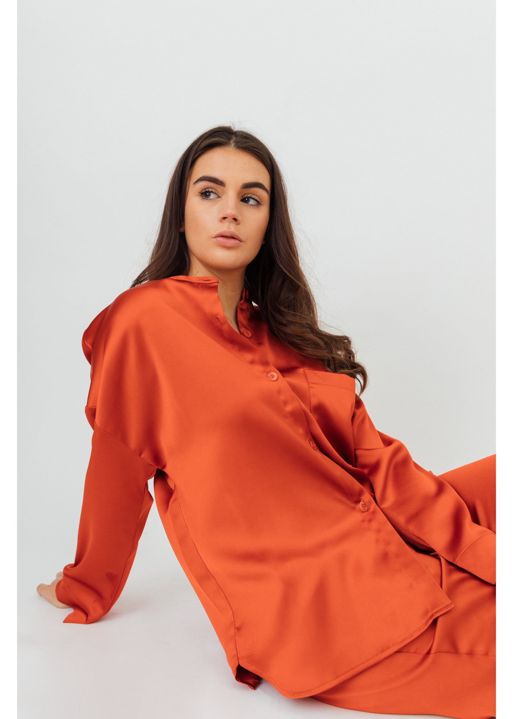 GISÈLE THE LABEL  JAE-LEE BLOUSE ORANGE