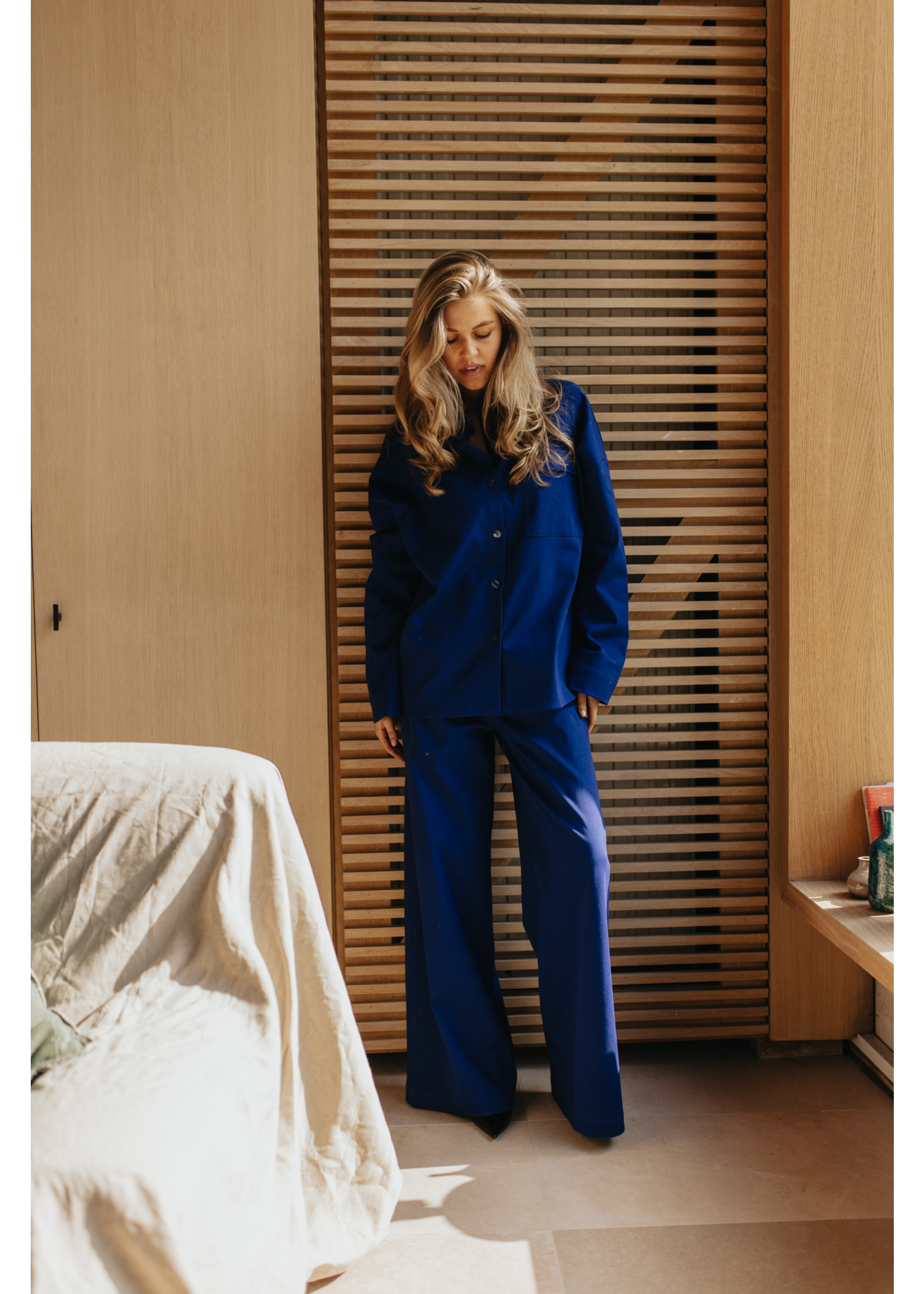 GISÈLE THE LABEL  MONA TROUSERS COBALT BLUE