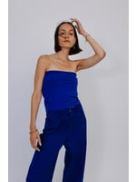 GISÈLE THE LABEL  MILA BANDEAU TOP COBALT BLUE