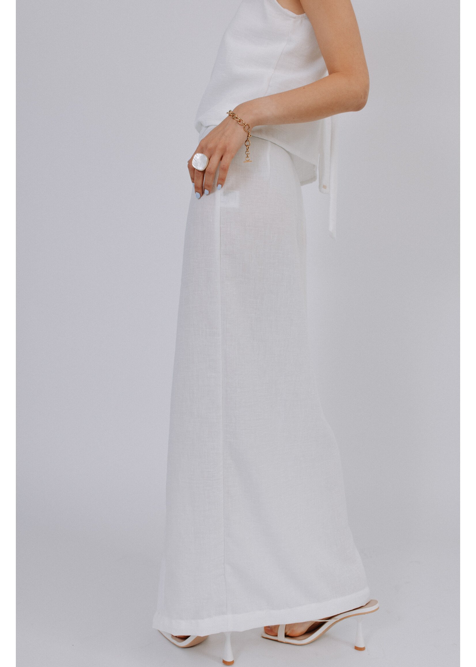 GISÈLE THE LABEL  LIPA MAXI SKIRT WHITE