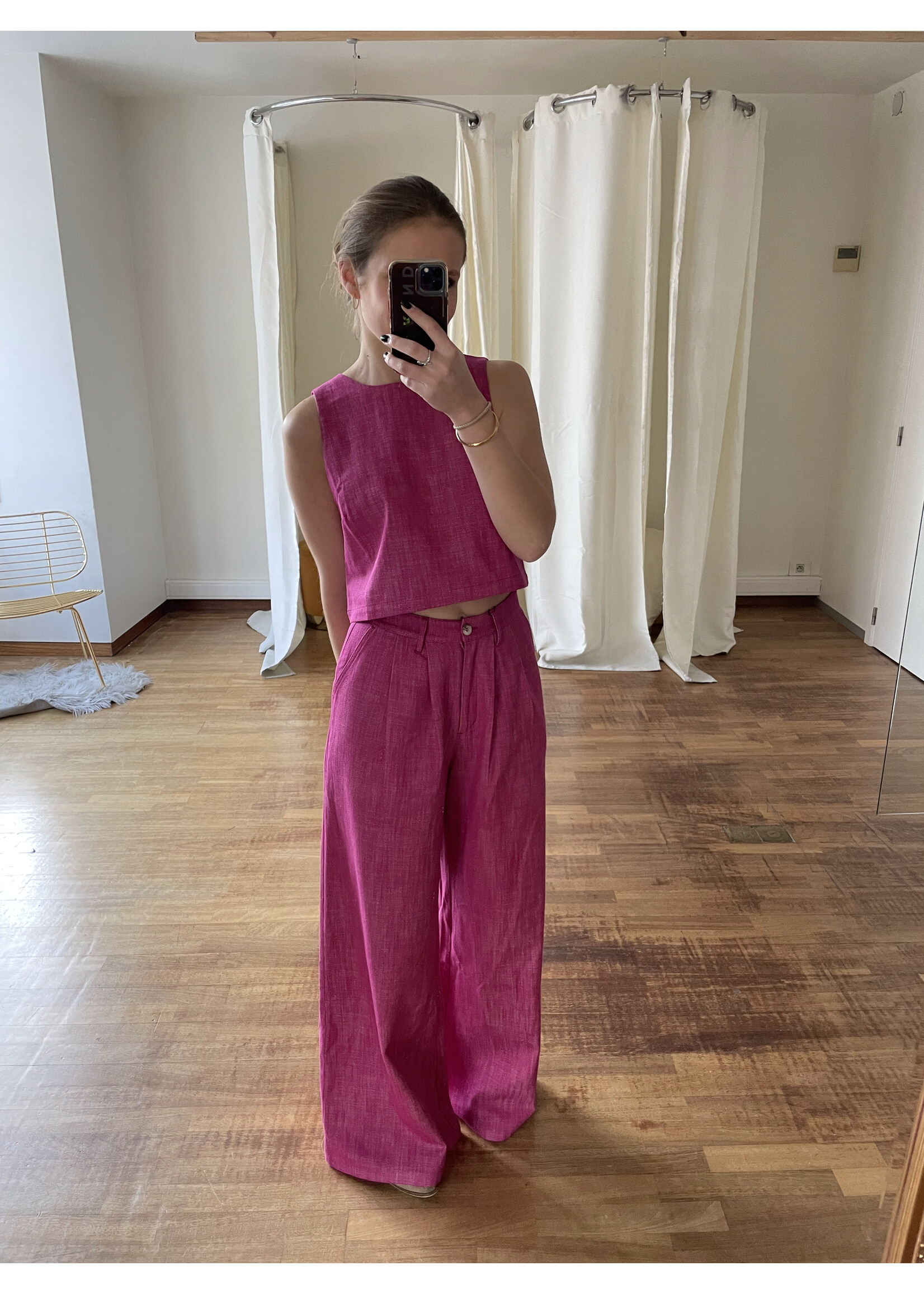 GISÈLE THE LABEL  NORA TOP PINK