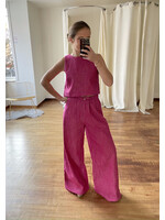 GISÈLE THE LABEL  AMALIA WIDE LEG TROUSERS PINK