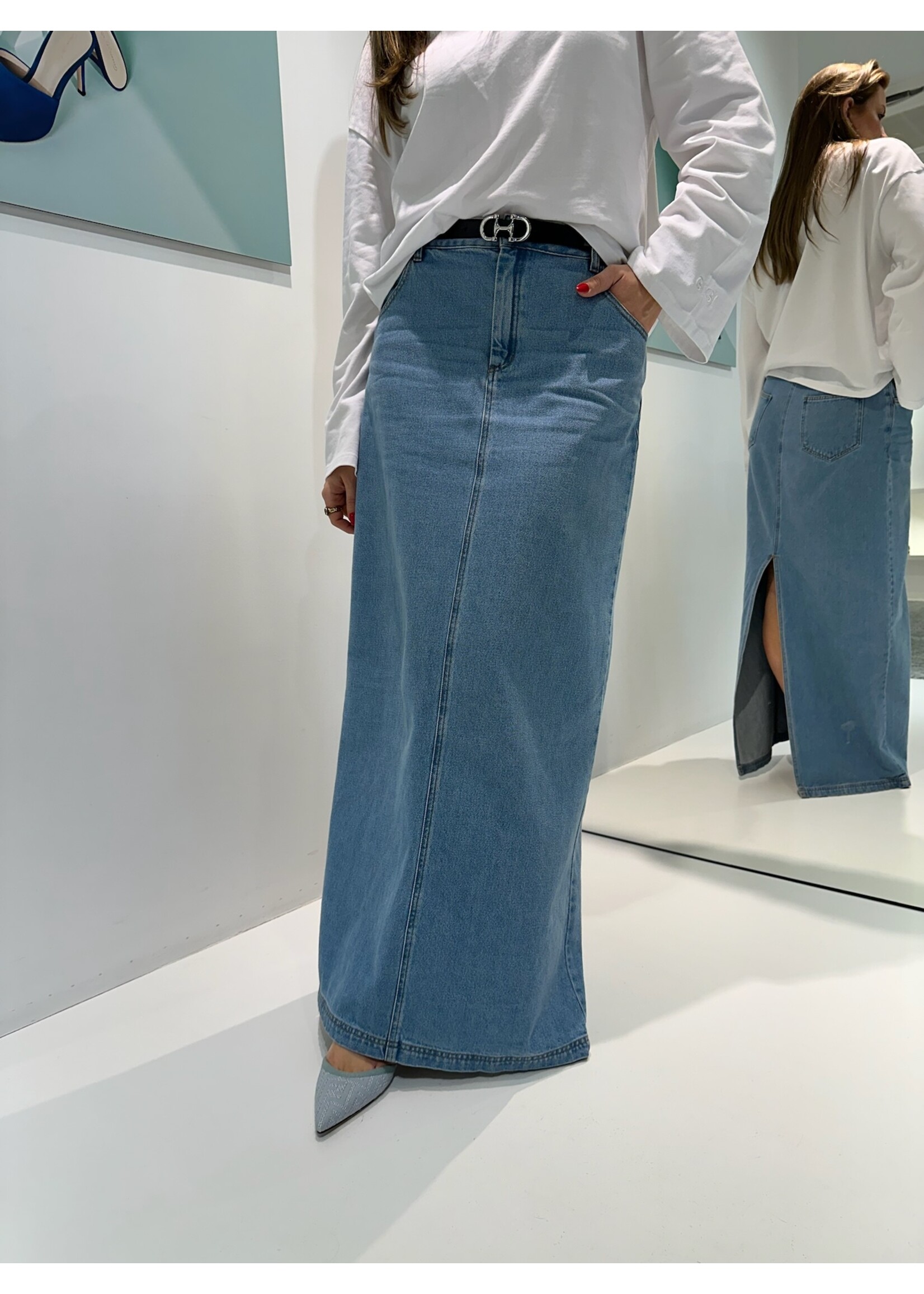 GISÈLE THE LABEL  JOANNA MAXI SKIRT JEANS