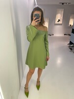 GISÈLE THE LABEL  OPEN SHOULDER MINI DRESS OLIVE GREEN