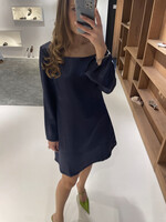 GISÈLE THE LABEL  OPEN SHOULDER MINI DRESS NAVY BLUE