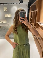 GISÈLE THE LABEL  NORA TOP OLIVE GREEN