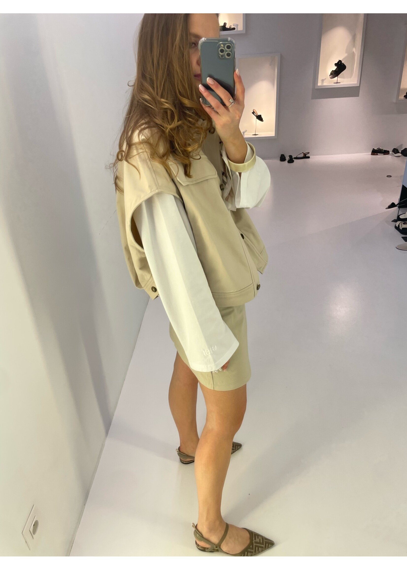 GISÈLE THE LABEL  TRENCH MINI SKIRT