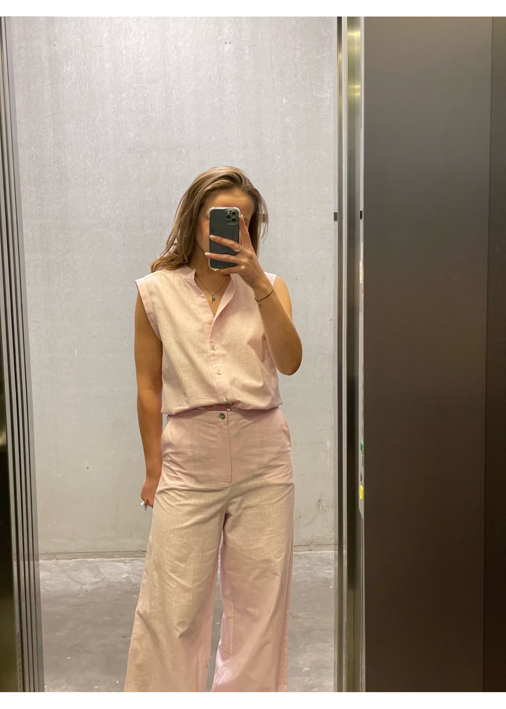 GISÈLE THE LABEL  DIANA BLOUSE ROSE