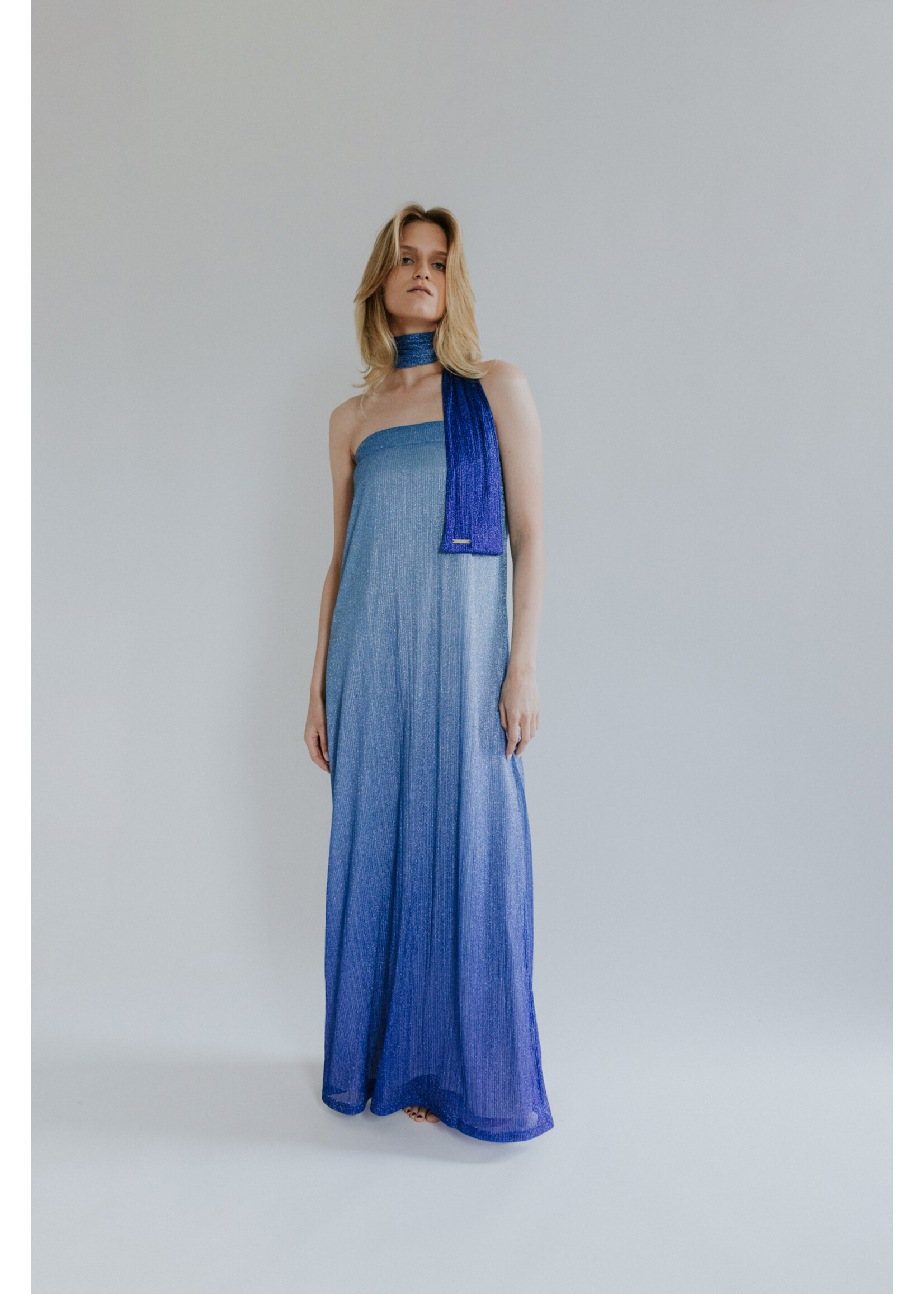 GISÈLE THE LABEL  AMALIA DRESS BLUE