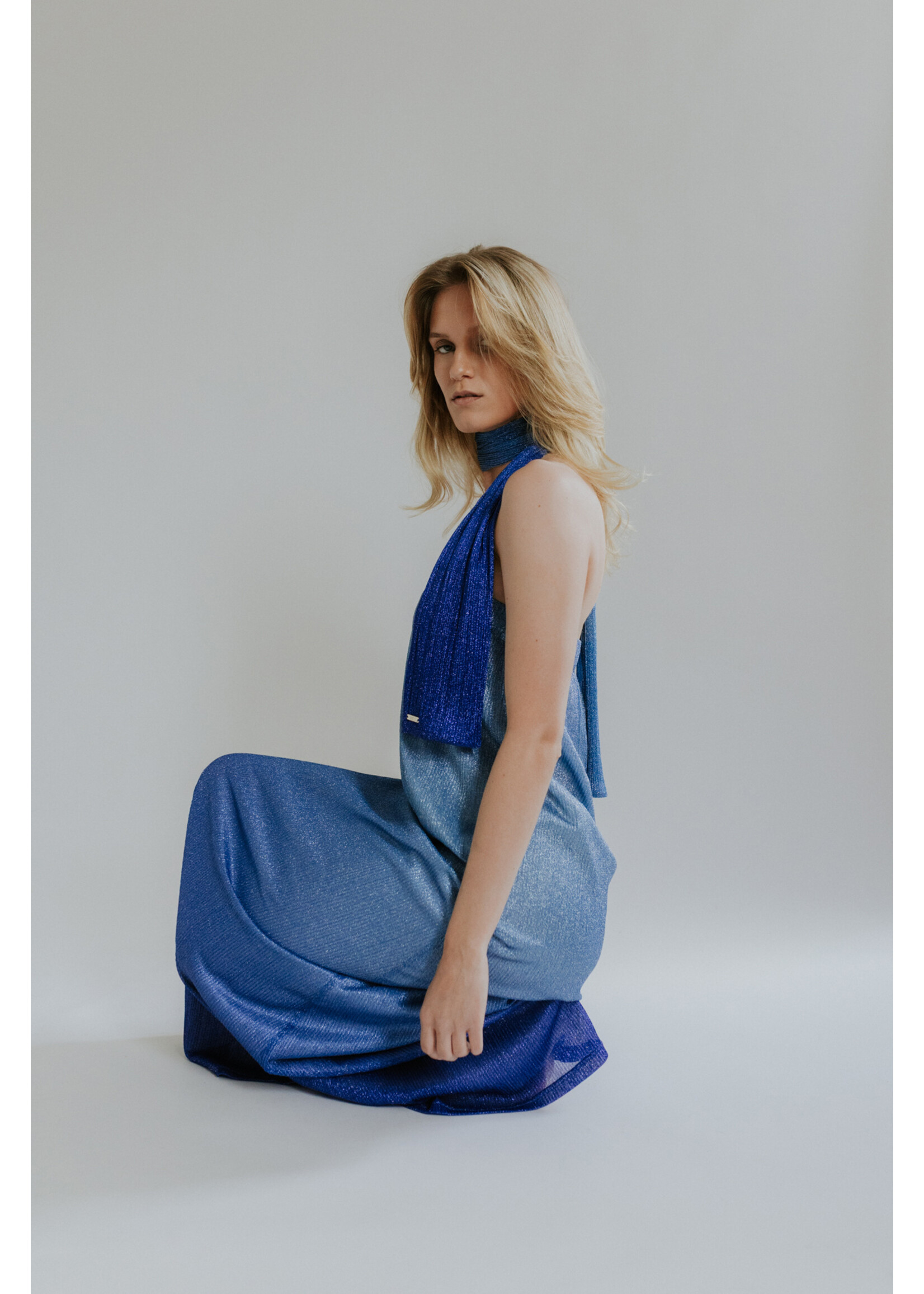 GISÈLE THE LABEL  AMALIA DRESS BLUE