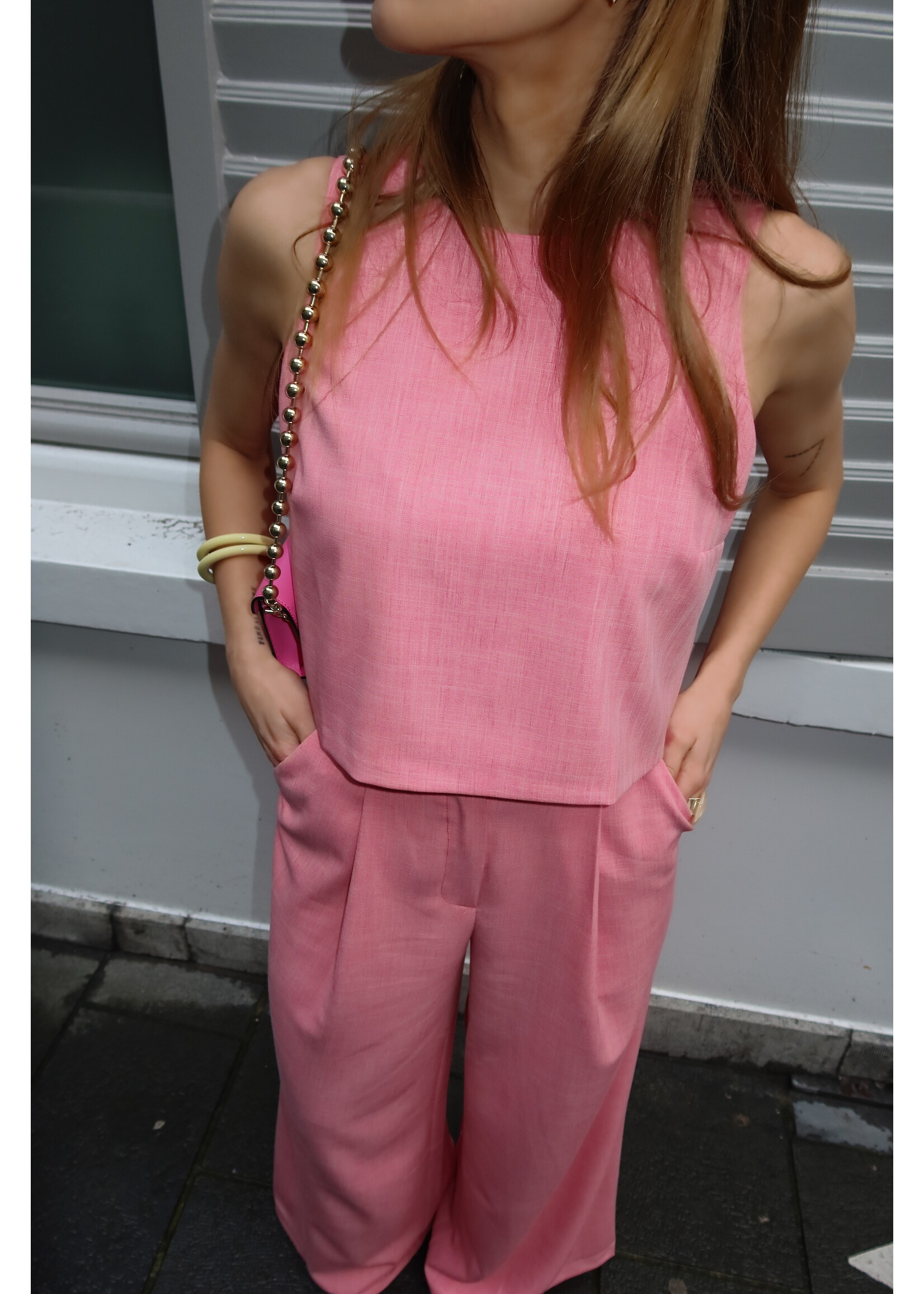 GISÈLE THE LABEL  NORA TOP ROSSO