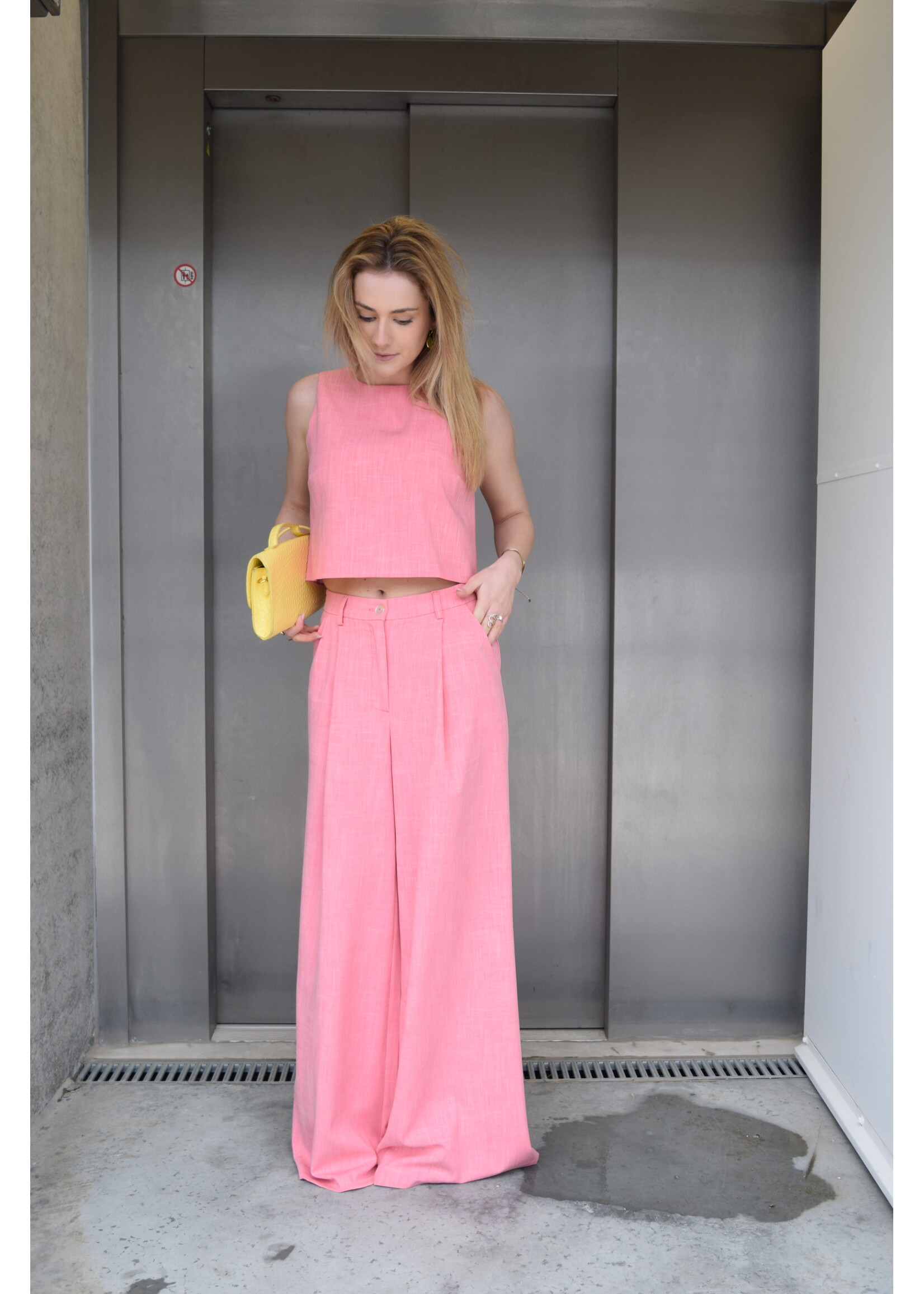 GISÈLE THE LABEL  AMALIA TROUSERS ROSSO