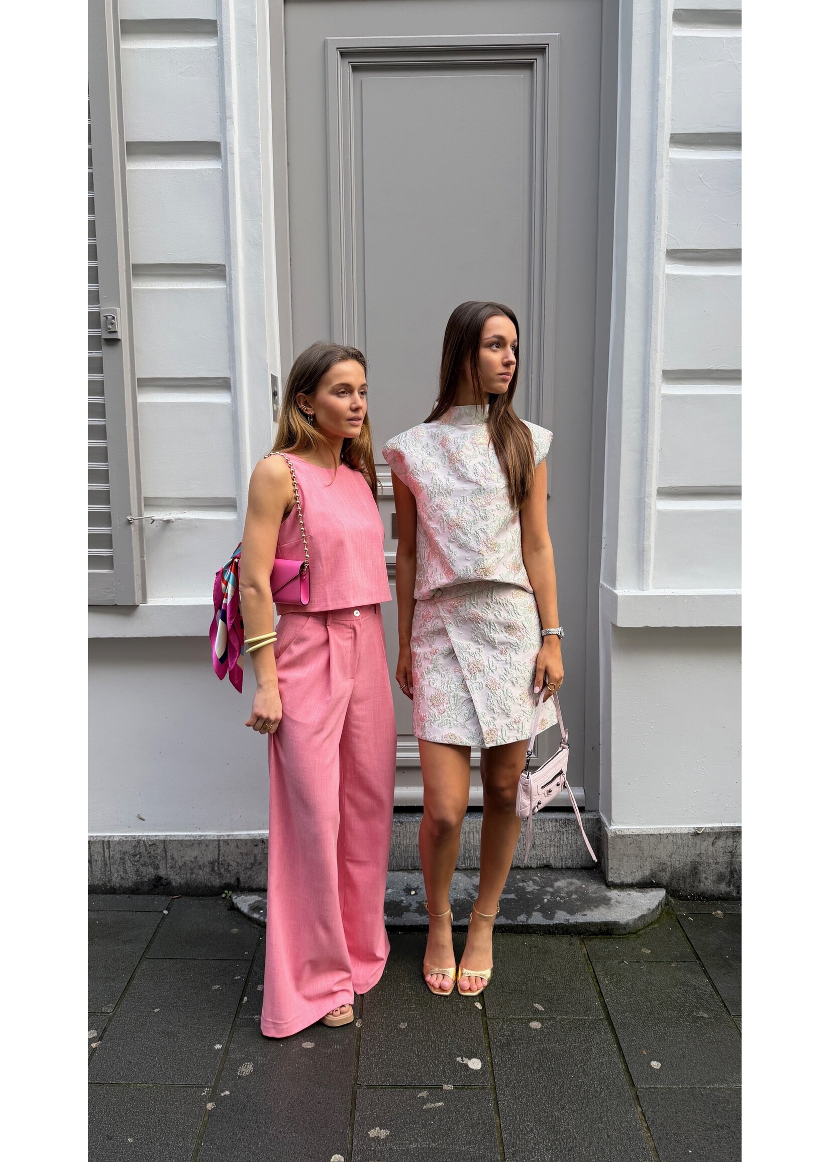 GISÈLE THE LABEL  AMALIA TROUSERS ROSSO