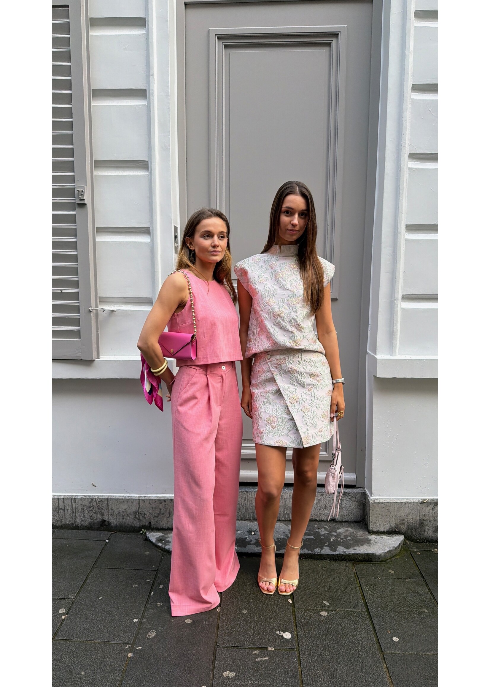 GISÈLE THE LABEL  AMALIA TROUSERS ROSSO