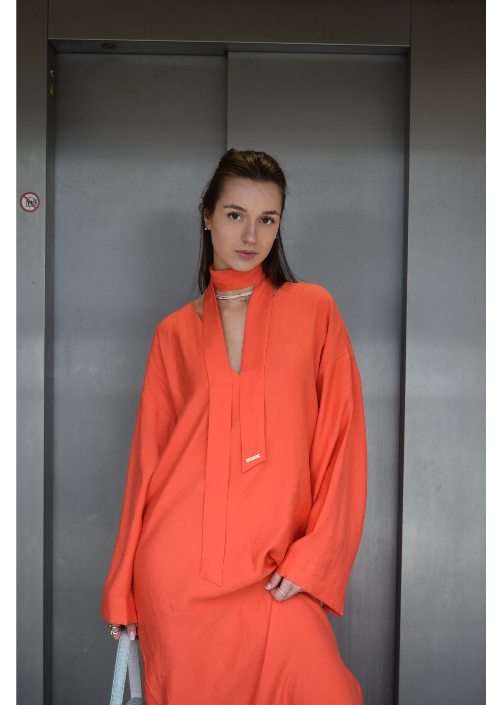 GISÈLE THE LABEL  SERAFINA MAXI DRESS CORAIL