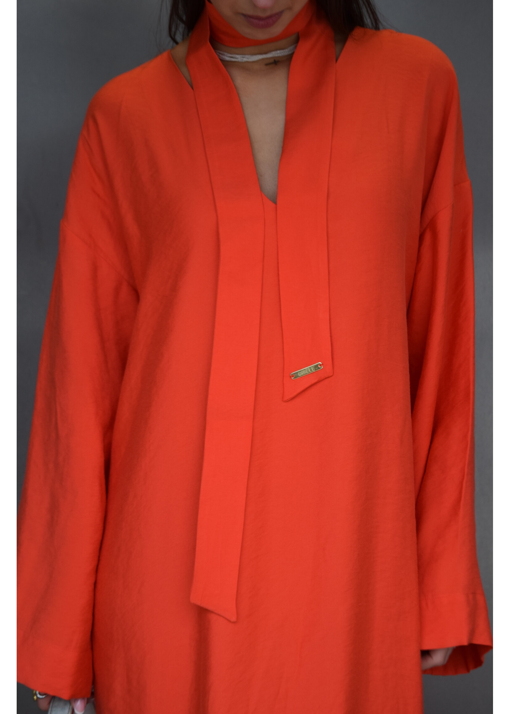 GISÈLE THE LABEL  SERAFINA MAXI DRESS CORAIL