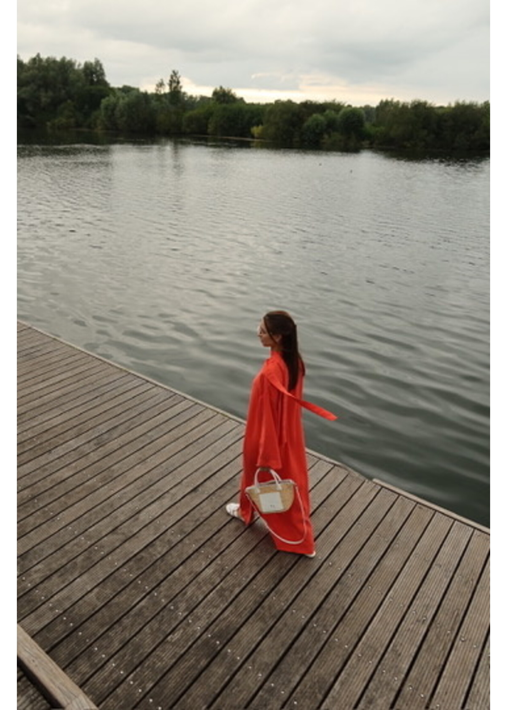 GISÈLE THE LABEL  SERAFINA MAXI DRESS CORAIL