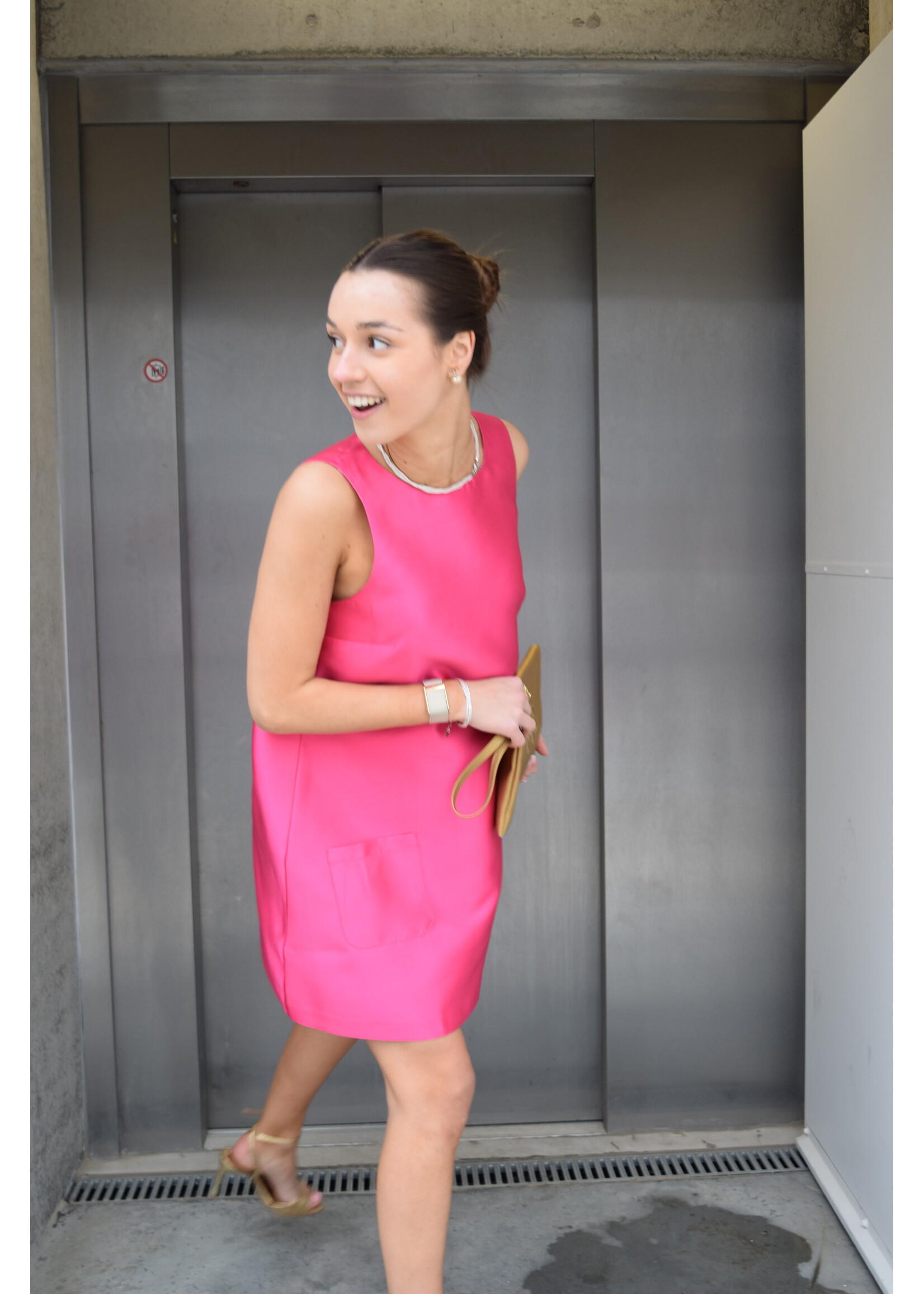 GISÈLE THE LABEL  SYBILLE DRESS FUCHSIA