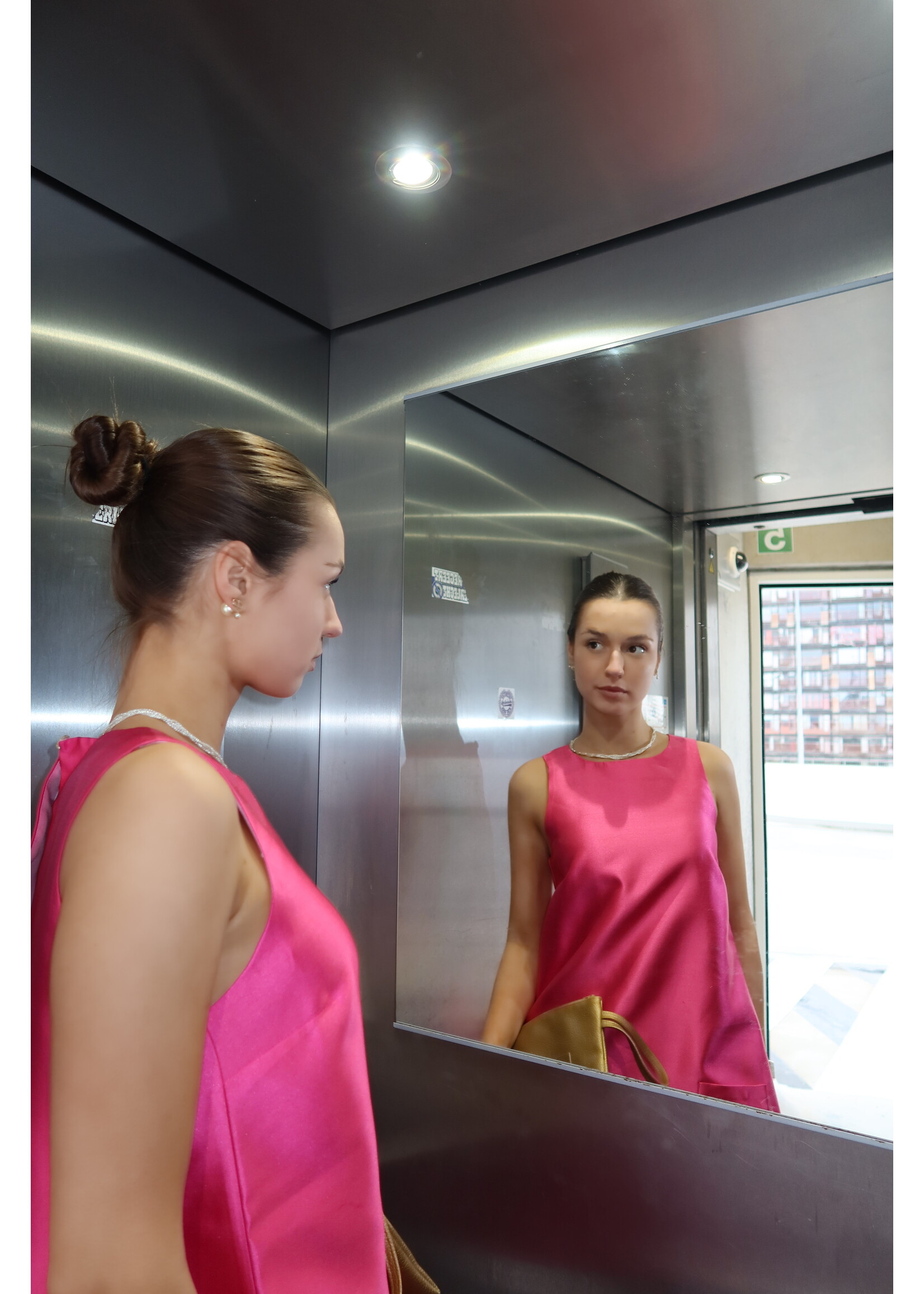 GISÈLE THE LABEL  SYBILLE DRESS FUCHSIA