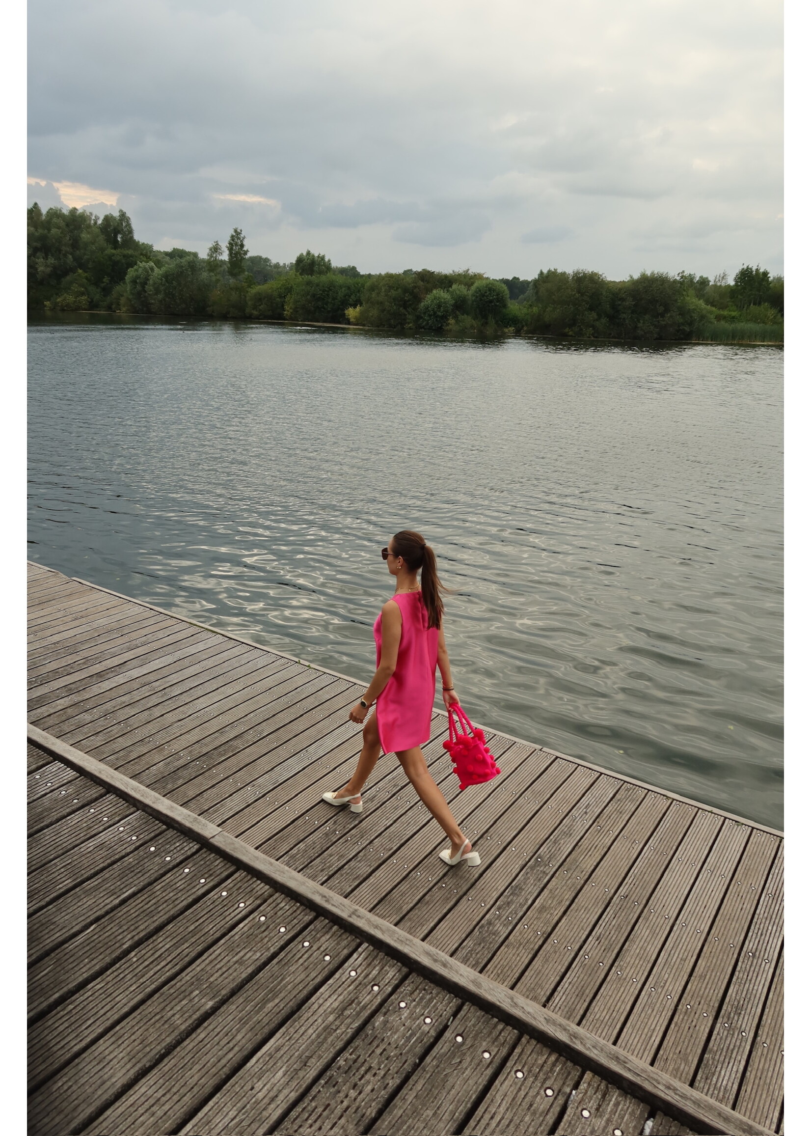 GISÈLE THE LABEL  SYBILLE DRESS FUCHSIA