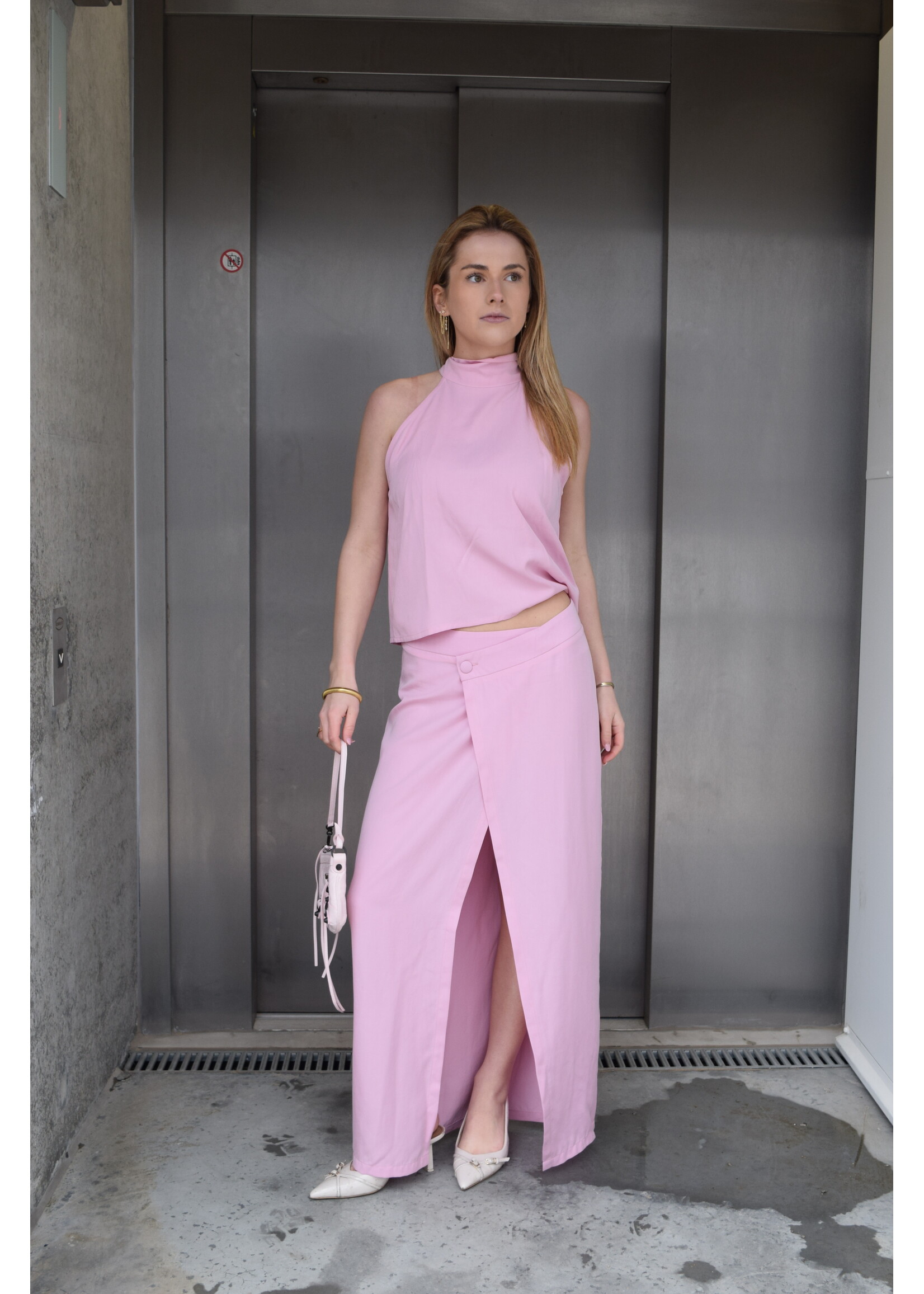 GISÈLE THE LABEL  LEAH TOP PINK