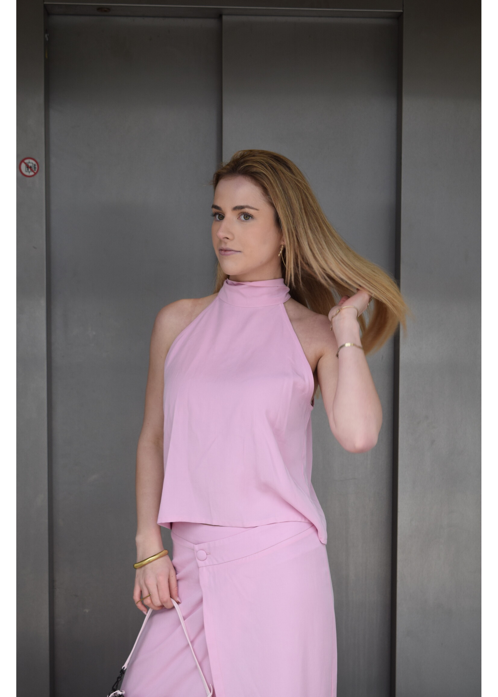 GISÈLE THE LABEL  LEAH TOP PINK