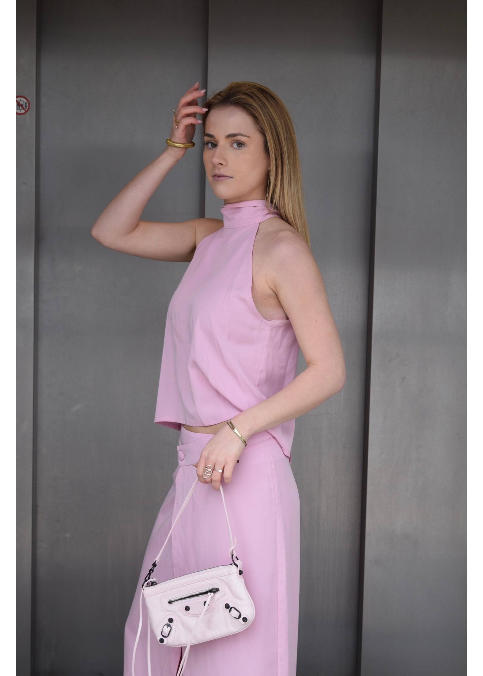 GISÈLE THE LABEL  LEAH TOP PINK