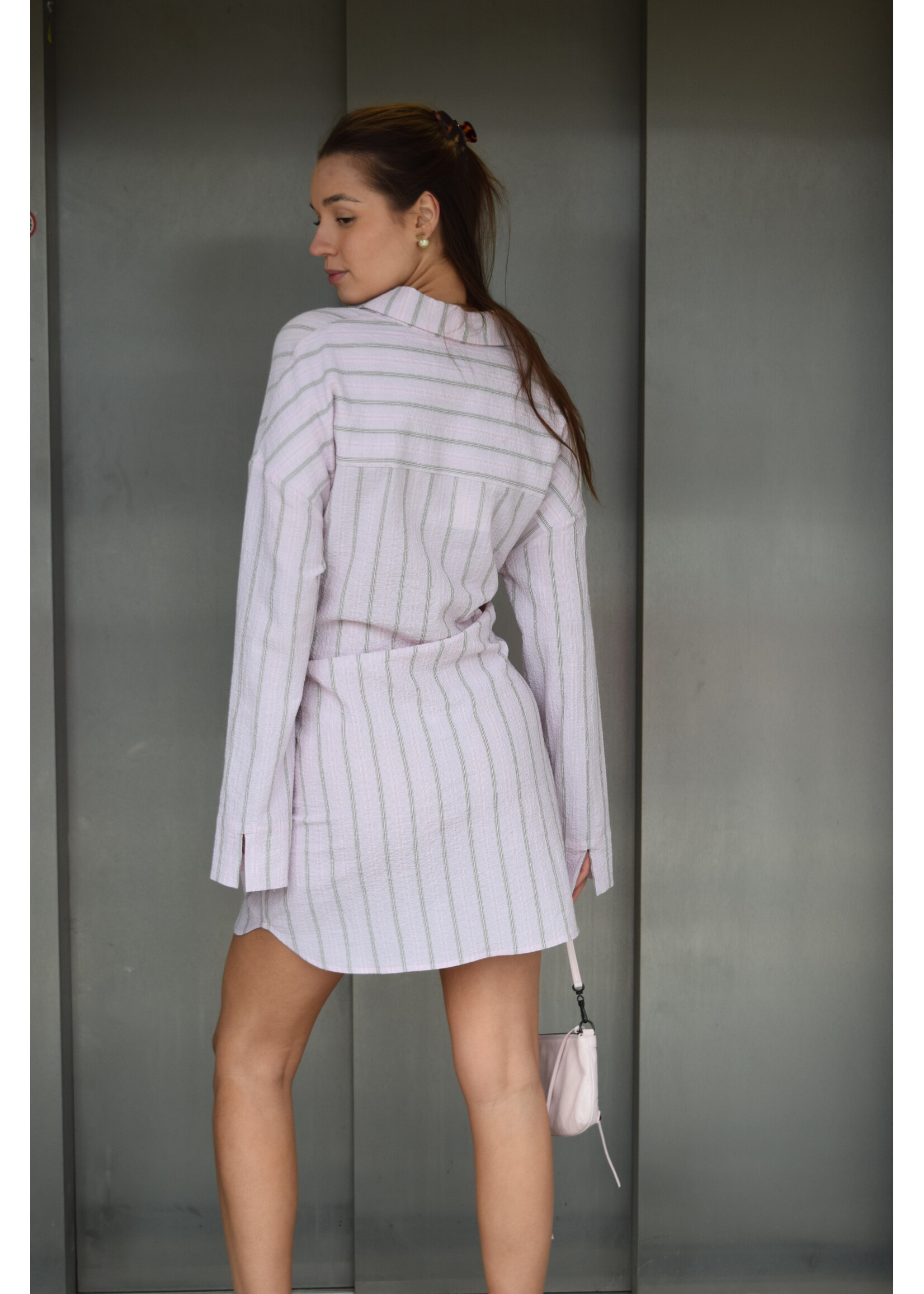 GISÈLE THE LABEL  ROMA DRESS PINK STRIPE